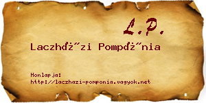 Laczházi Pompónia névjegykártya